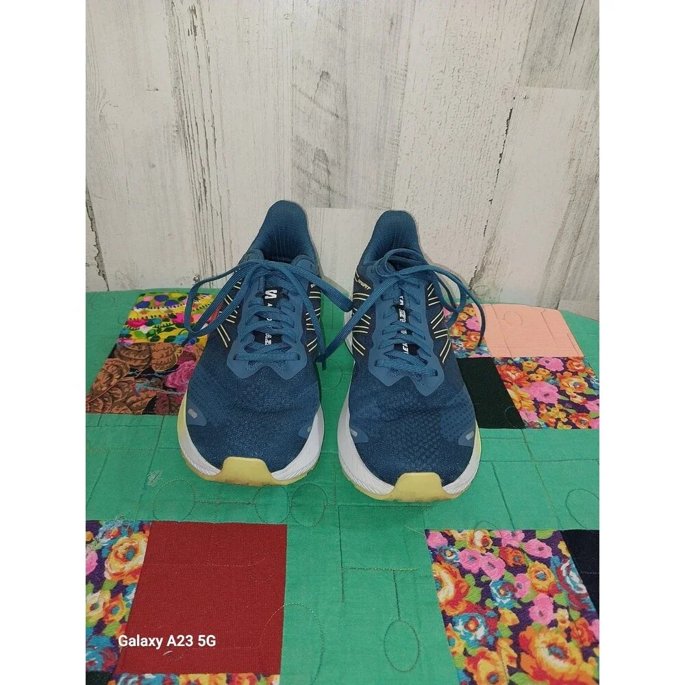 Men's Salomon Aero Blaze, Blue Ashes/Sunny Lime 8.5 Men's